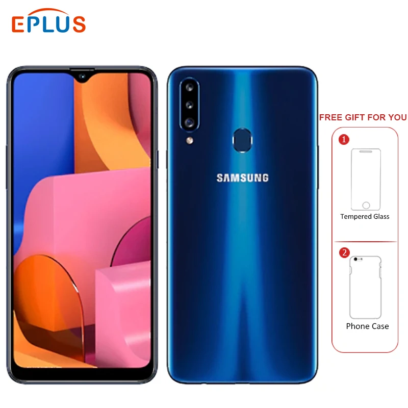 Новый оригинальный мобильный телефон samsung Galaxy A20S 4 ГБ 64 тройная камера 13 МП 6 5