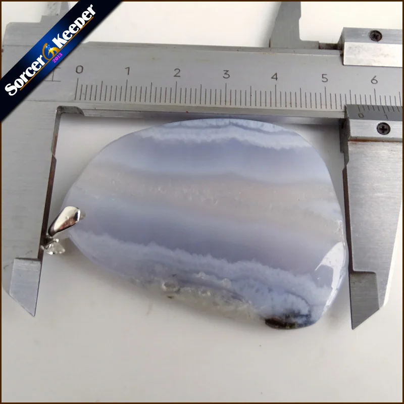 Настоящее натуральное драгоценное камень синий халцедон Кристалл ожерелье и