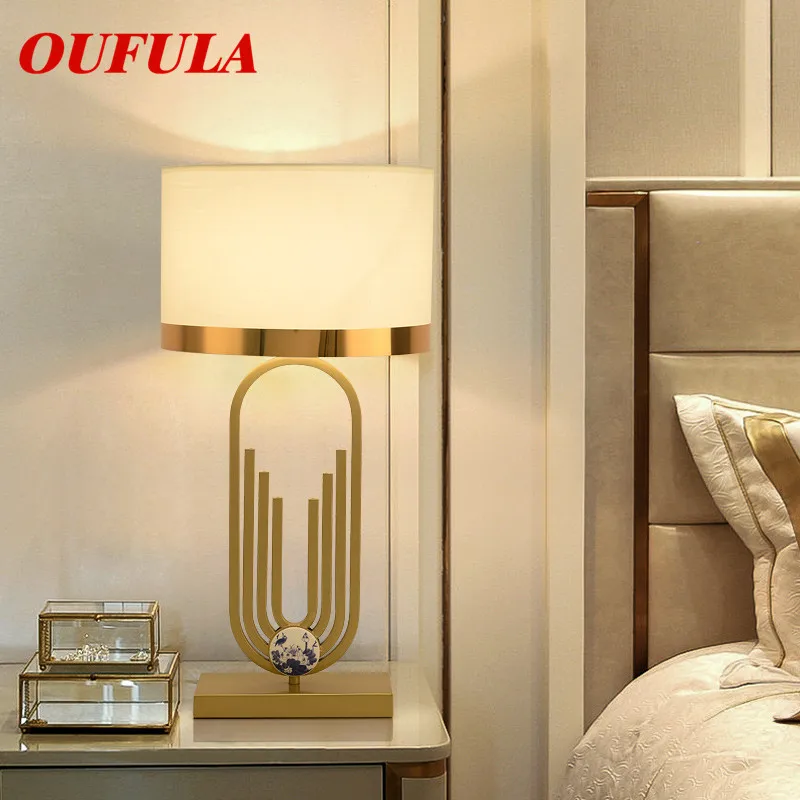 

OULALA Table Lamp Modern Contemporary Office Creative Decoration Fabric for Foyer Living Room Bed Room Hotel