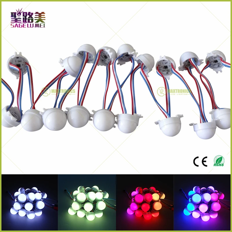 20 шт./лот DC12V WS2811 30 мм диффузный Светодиодный пиксельный Модуль Полноцветный 3