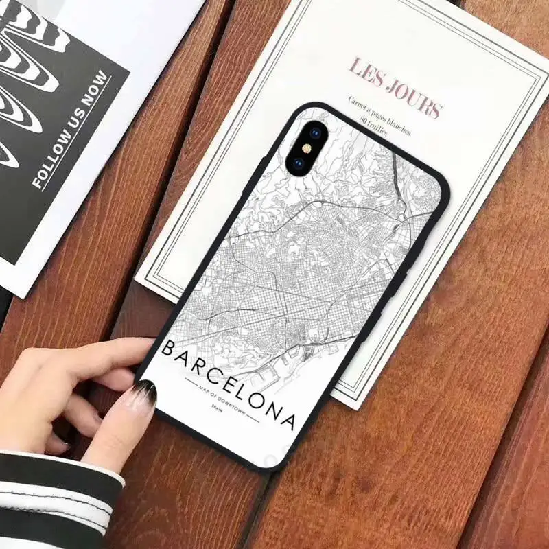

Ins Travel Country Sketch City Map Phone Case for iPhone 11 12 mini pro XS MAX 8 7 6 6S Plus X 5S SE 2020 XR