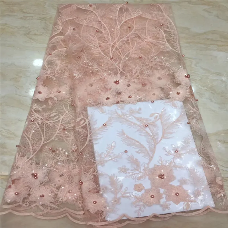 

NaXiu Best Quality Sequence Lace African Fabrics Embroidery Nigerian Wedding Party Lace Sequins Fabrics Lace for Women