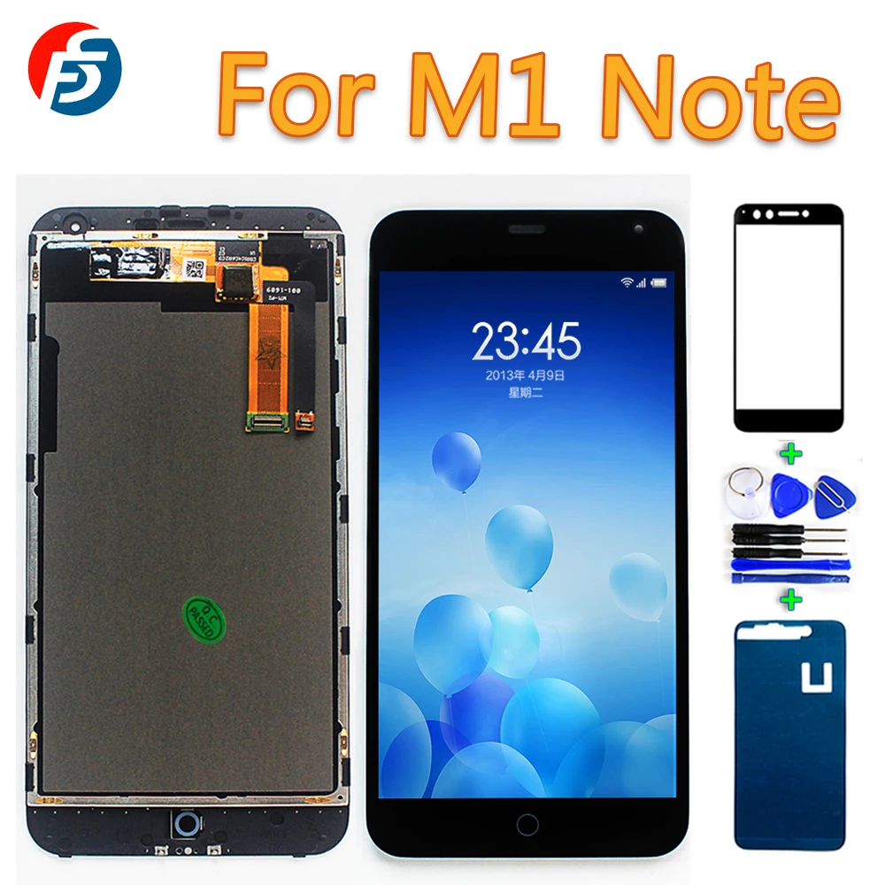 100% протестированный 5 дюймовый сенсорный экран для Meizu M1 Note ЖК дисплей дигитайзер