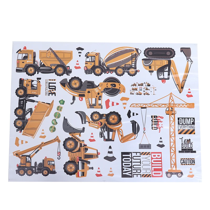 Мультяшные настенные стикеры сделай сам транспортные автомобили искусственные