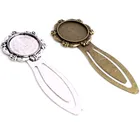 Новая мода 2 шт 20 мм Внутренний размер Античная Посеребренная бронза винтажный цветочный стиль ручная работа Закладка кабошон базовая Камея Установка