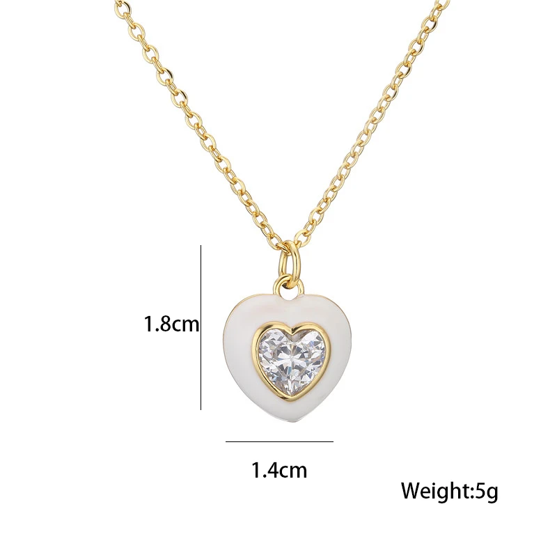 Новинка 2021 модное ожерелье с кулоном в виде милого сердца для женщин красочным