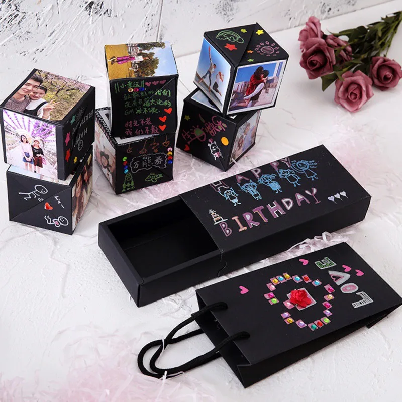 Diy Photo Album Bouncing Gifts Box Birthday Gift Explosion Box For Anniversary Scrapbook Party Surprise Gift