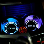 2 шт., Автомобильные светодиодные подстаканники с логотипом для Mazda CX5 CX 5 2012 2013 2014 2015 2016 2017 2018 2019 - 2021