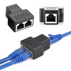 Сетевой разветвитель RJ45 Ethernet LAN с 1 на 2 порта, двойной переходник, соединитель, удлинитель, переходник