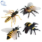 Моделирование животных, модель насекомых, фигурки, твердая пчела, ваза, миниатюрная экшн-фигурка из ПВХ, детские развивающие игрушки, коллекционные подарки для мальчиков