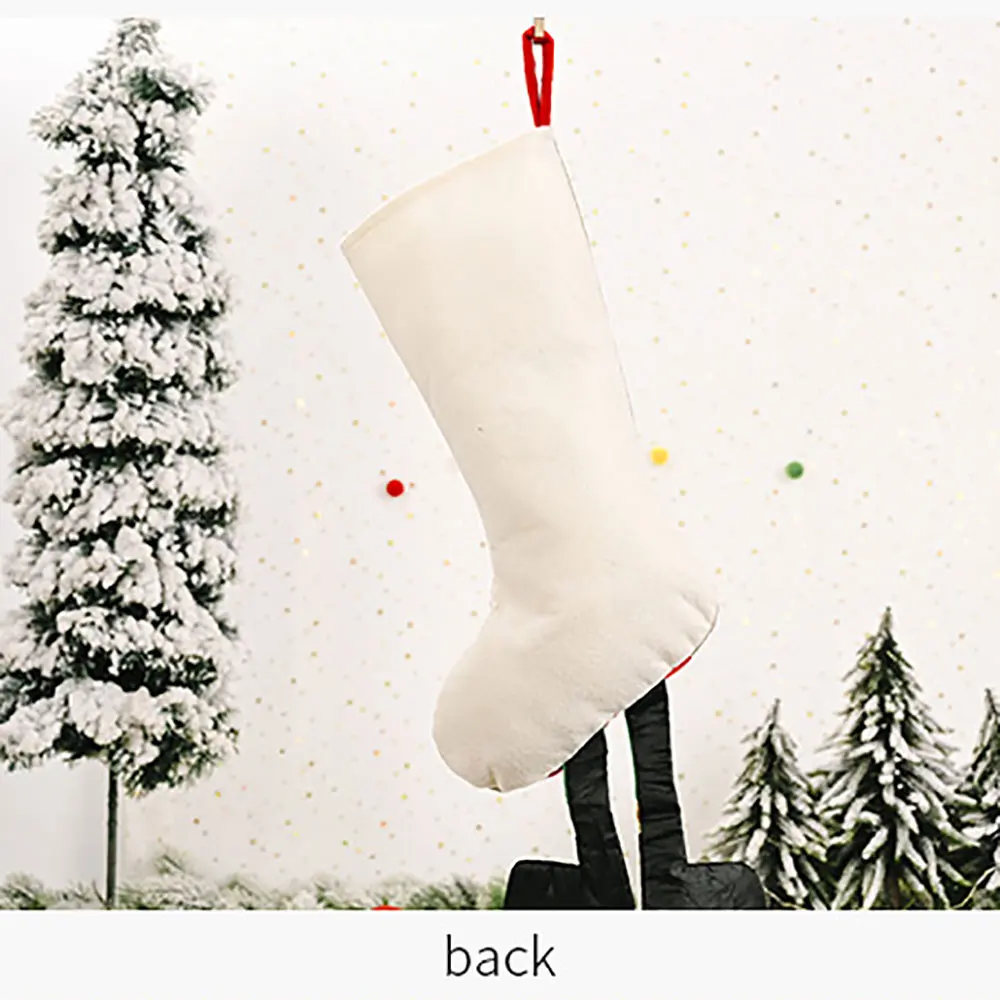 Новогодние рождественские чулки Подарочный мешок с Санта Клаусом снеговиком