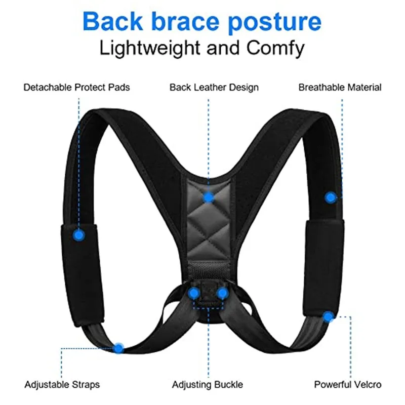 Корректор осанки для мужчин и женщин мужчин-унисекс спины коррекции облегчения