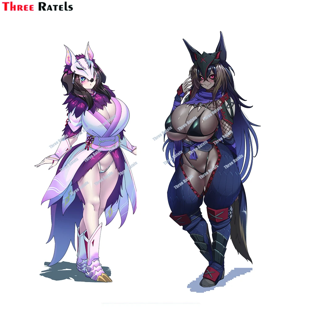 

Three Ratels D795 Cartoon Anime Nargacuga And Canyne Monster Hunter Car Stickers PVC Auto Motorcycle Laptop Decorative Accessori