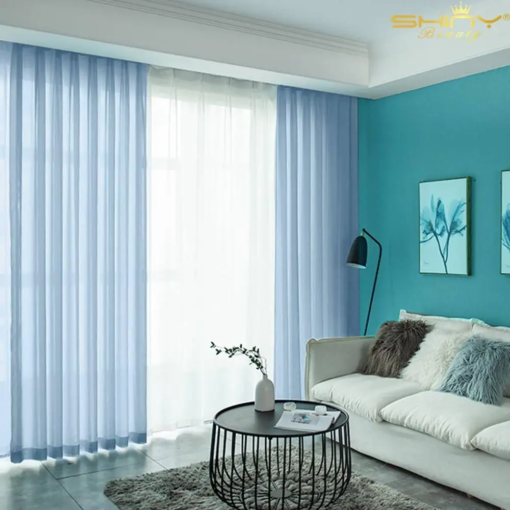 29x120-дюймовый шифоновый занавес-задник тюль занавес для гостиной французский