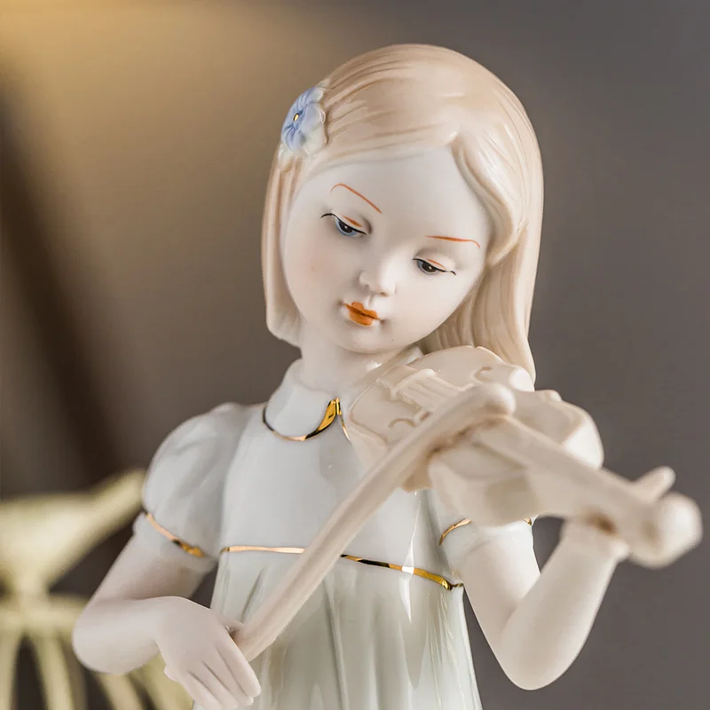 Искусственная статуэтка настольные украшения для дома искусство детской музыки