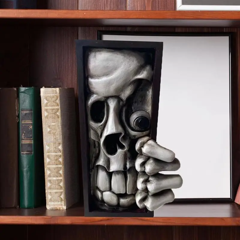 

Human Face Resin Bookends Sculpture Bookshelf Decor Home Decor Bookstand Sculpture for Desk Living Room Office