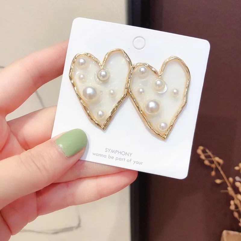 Корейские новые дизайнерские модные ювелирные изделия Love серьги с масляной