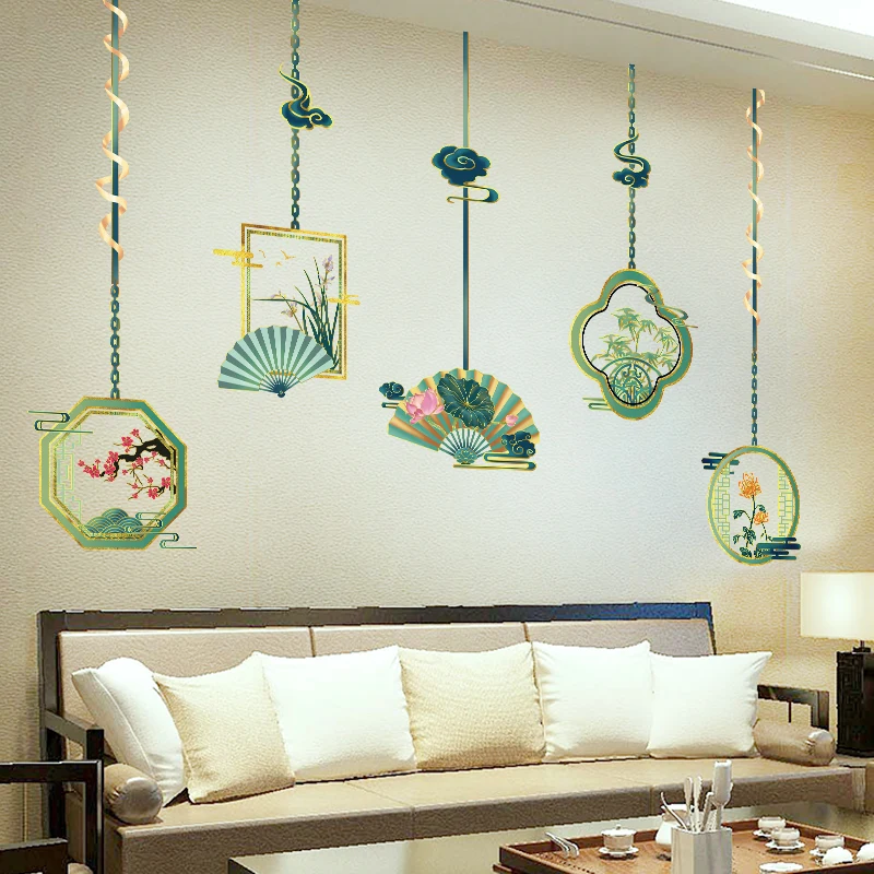 

Creative Chinese Style Pendants Wall Stickers Art Decals Home Living Room Decoration Teenager Aesthetic Poster on The Wall Decor