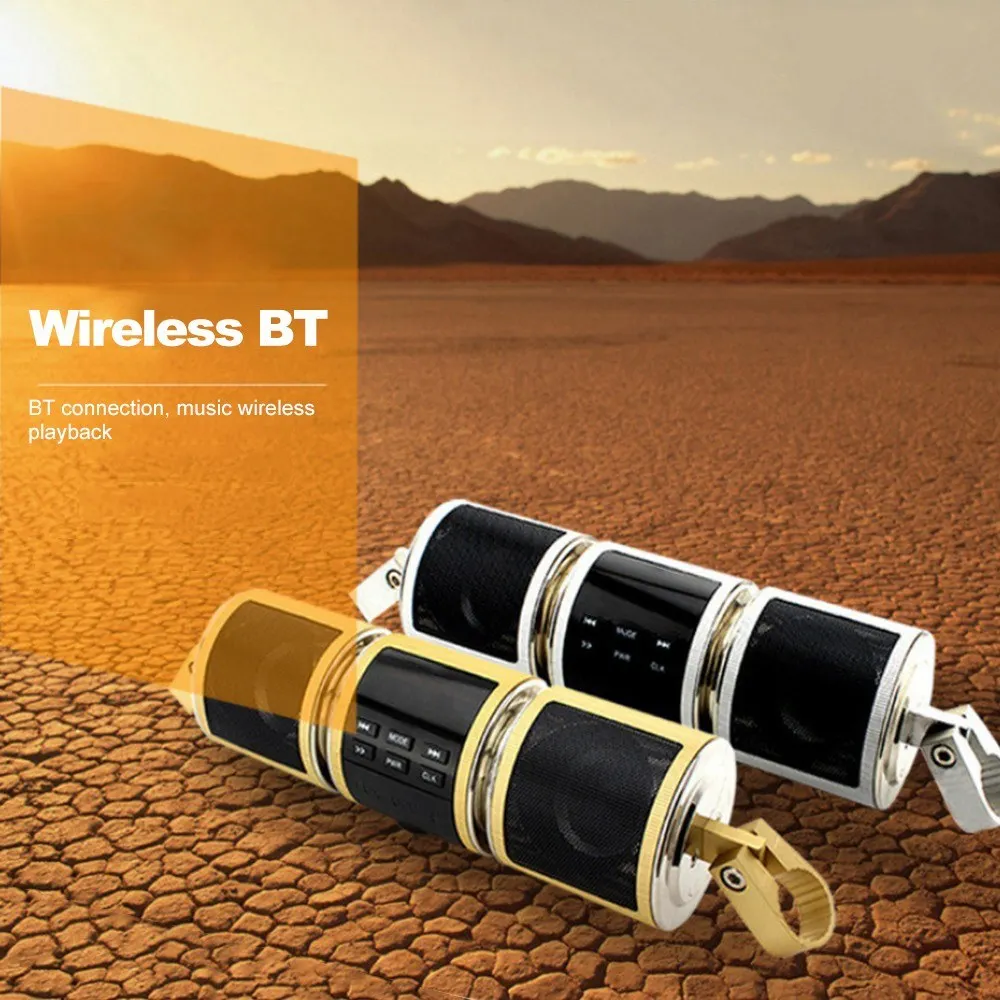Мотоцикл MP3 музыкальный плеер BT водонепроницаемый стерео динамик со