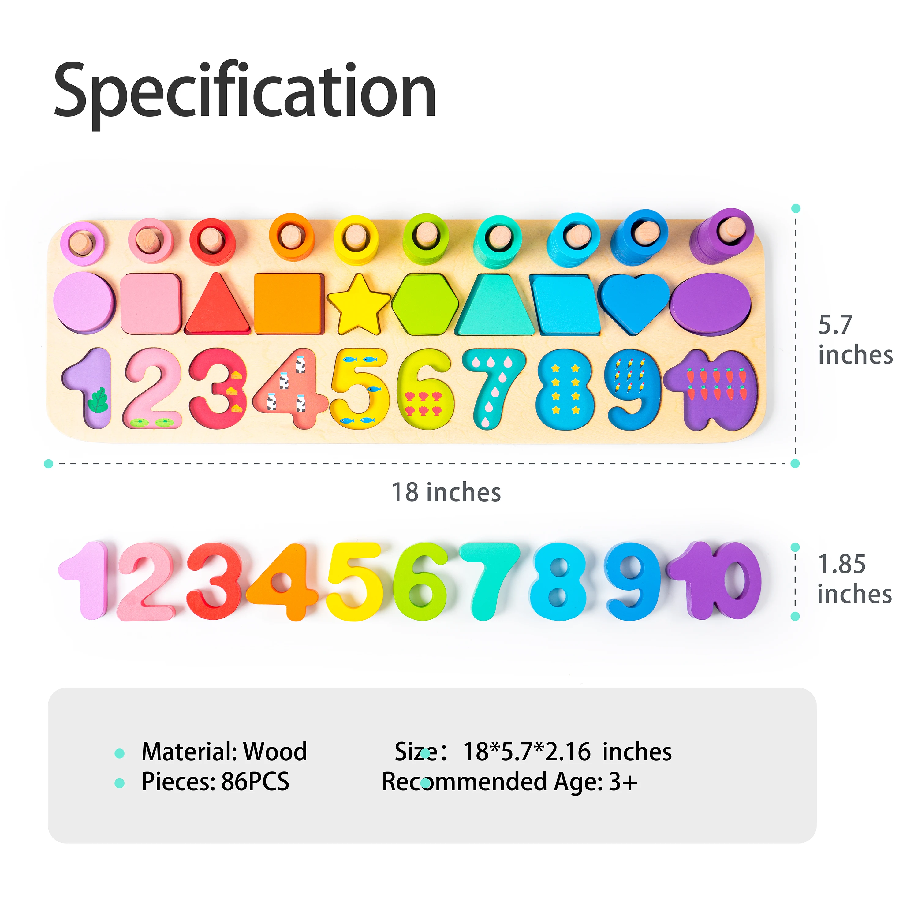 

Robotime Montessori Educational Wooden Toys Children Busy Board Math Learning Tools Kids Preschool Toy Gits JM37