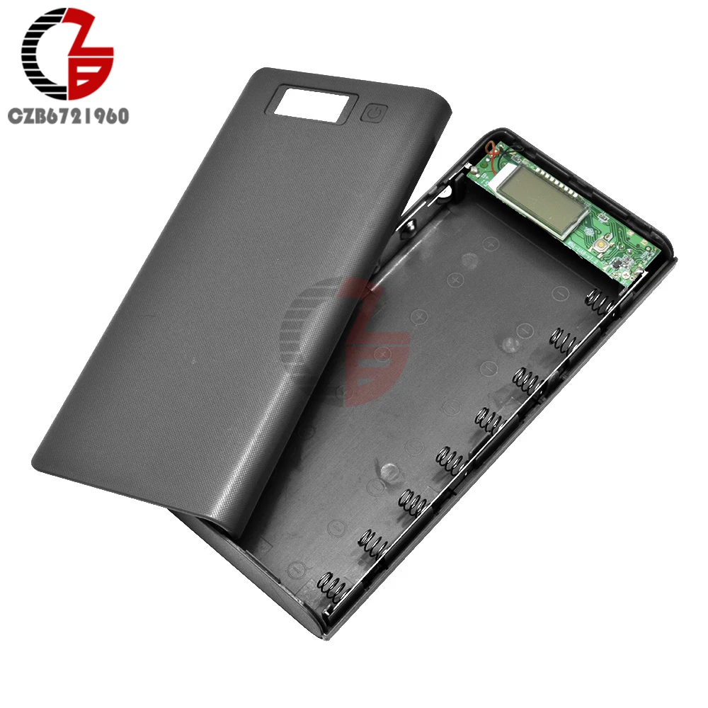 5 в двойной USB 8*18650 Внешний аккумулятор чехол для батареи DIY коробка для хранения с фонариком для iPhone samsung Xiaomi huawei Зарядка