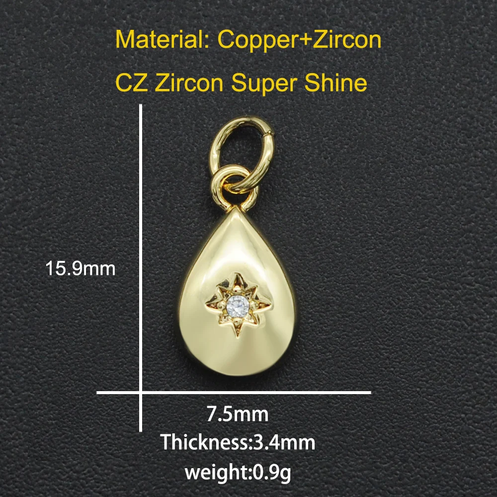 16x8 мм 316 CZ циркон DIY ювелирные изделия капли воды подвеска оптовая продажа