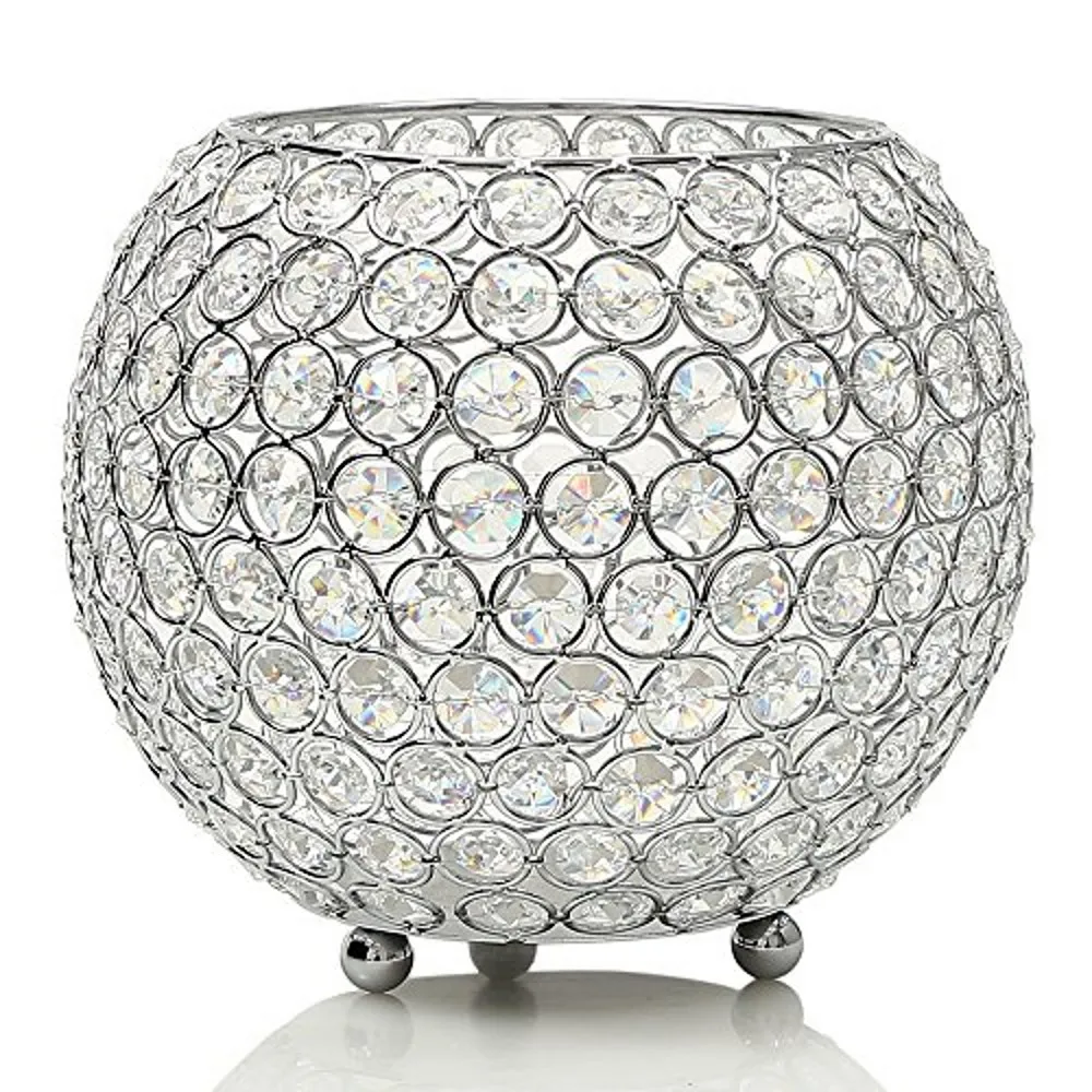 

Crystal Tealight Candle Lantern Holders Glass Metal Candlesticks Wedding Table Centerpieces Handmade Gift Home Vases Decoraion