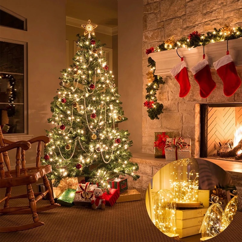 

5/10/20M USB LED Copper Wire String Fairy Light Strip Lamp App/Remote Control Christmas Outdoor Room Wedding Party Decoration