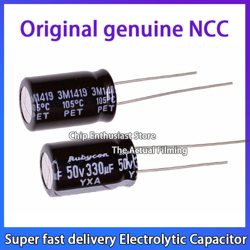 10 шт. NCC импортный алюминиевый электролитический конденсатор 50V10UF1UF мкФ 47 100 220 470