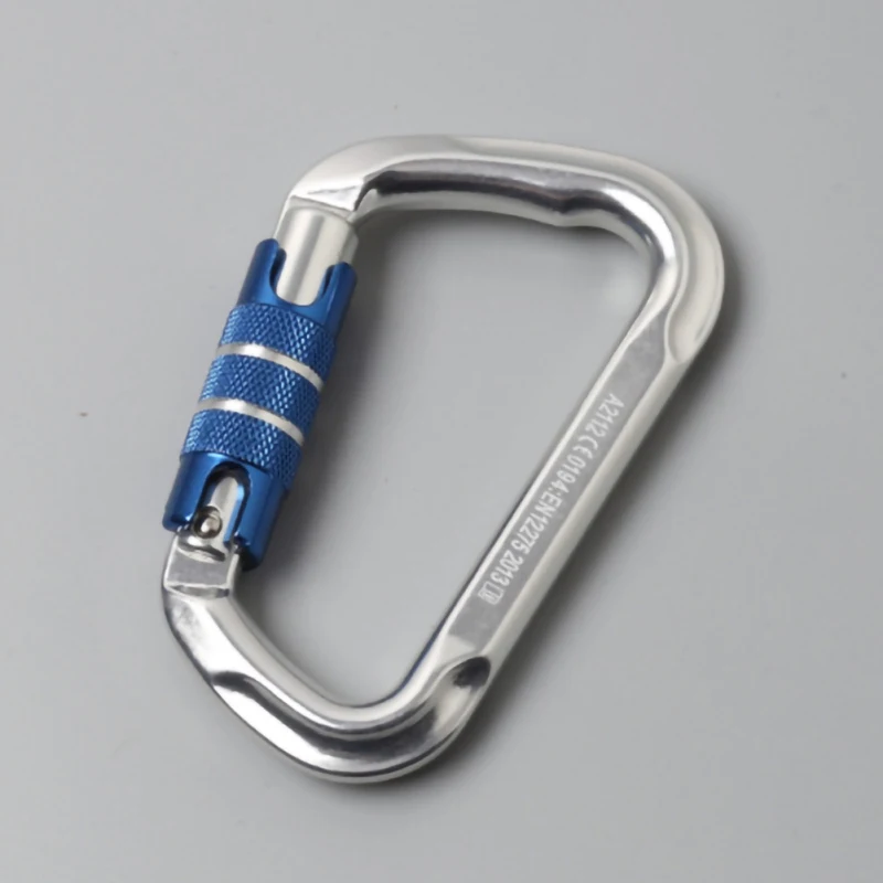 Новый 25KN алюминиевый карабин безопасности альпинизма скалолазание замок d типа