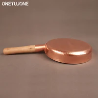 copper frying pan fast heat transfer 2mm thickened non stick pan induction compatible 100 hand forged pure copper cooking pot