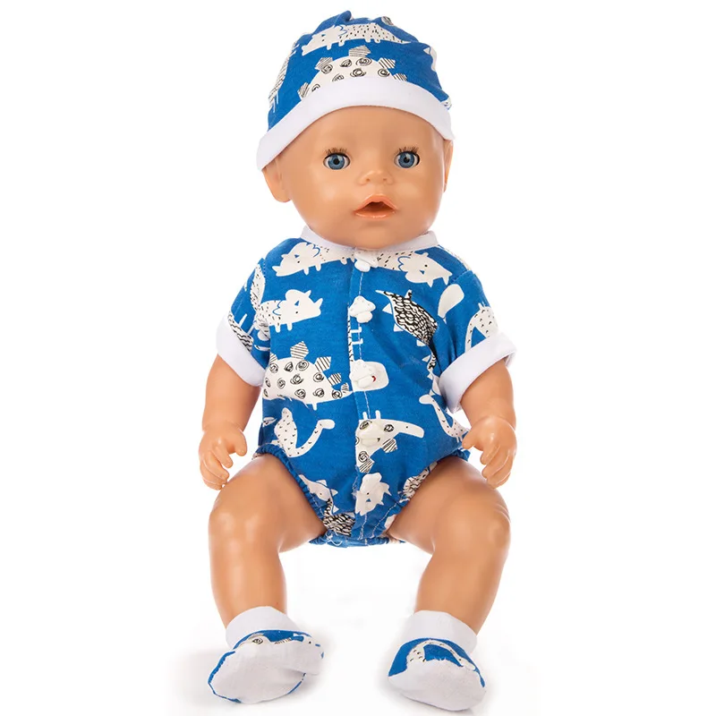 3 шт. в 1 шляпа + костюм обувь подходит для 43 см куклы младенца кукла реборн 17 дюймов