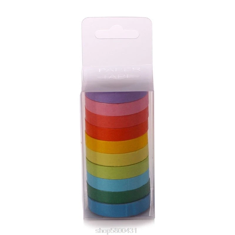 

Masking Tape Candy Solid DIY Craft Decorative Adhesive Tape Washi Sticker Scrapbooking Fita Adesiva Stationery P N27 20 Dropship