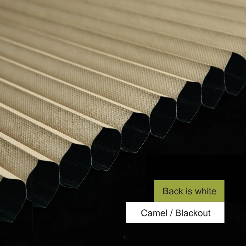 Blackout Camel Верх-вниз, низ-вверх, легко фиксируется, беспроводная, глухая, с боковым замком, сотовая занавеска, сотовые жалюзи, Индивидуальный размер - Цвет: Blackout Camel