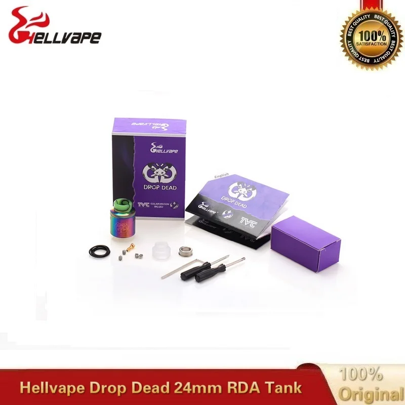Электронные сигареты Hellvape Drop Dead RDA Tank 24 мм Одна двойная катушка строит BF Squonk Pin для