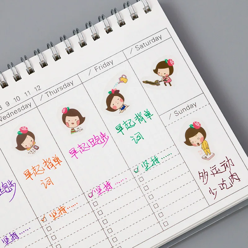 Ежедневный Еженедельный ежемесячный планировщик 2020 спиральный блокнот А5