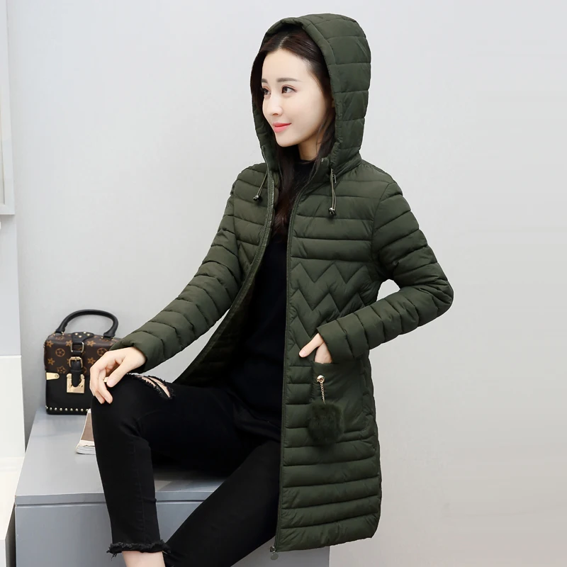 

ZQLZ Plus Siez 6xl Winter Parka Women Slim Hooded Warm Cotton Jacket Female 2020 New Casual Long Parkas Mujer Black Coat Women
