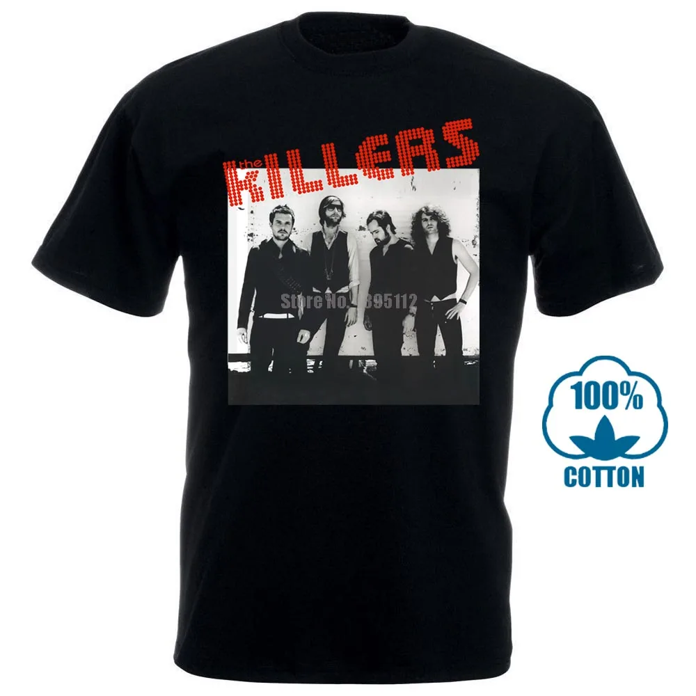 The Killers футболка винтажная Ретро графическая Мужская футболка Инди панк Рок Музыкальная Группа Мужская футболка Мода - Цвет: Черный