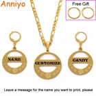 Набор украшений Anniyo с именем на заказ, гавайская подвеска, ожерелья, серьги, Микронезия, зефир, Гуам, Африканское название на заказ #152721