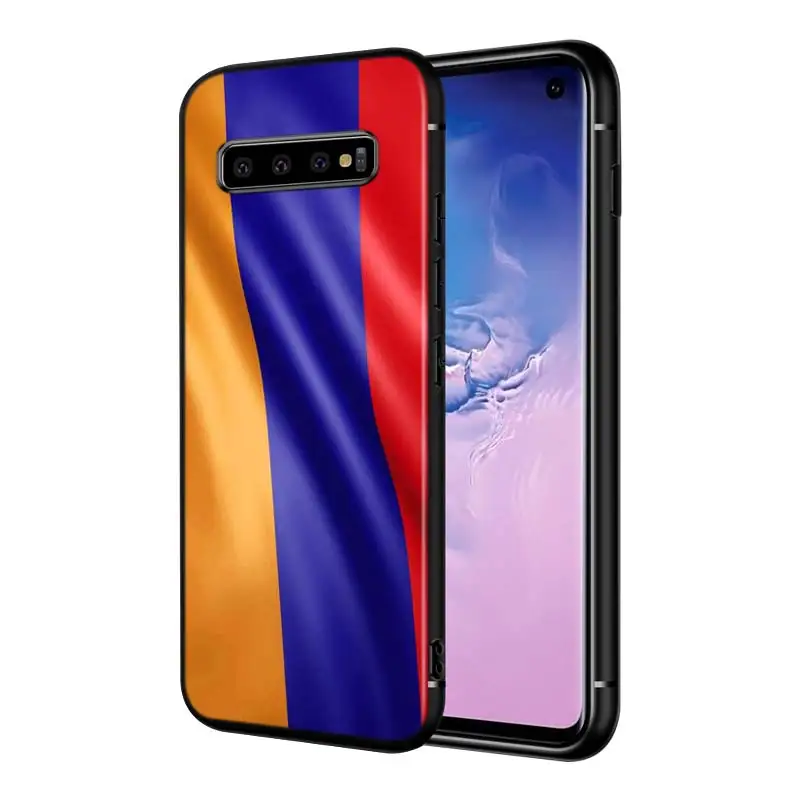 Armenia Armenians Flag для Samsung Galaxy Note 20 Ultra 10 9 8 Pro S10E S10 5G S9 S8 S7 Plus черный силиконовый чехол