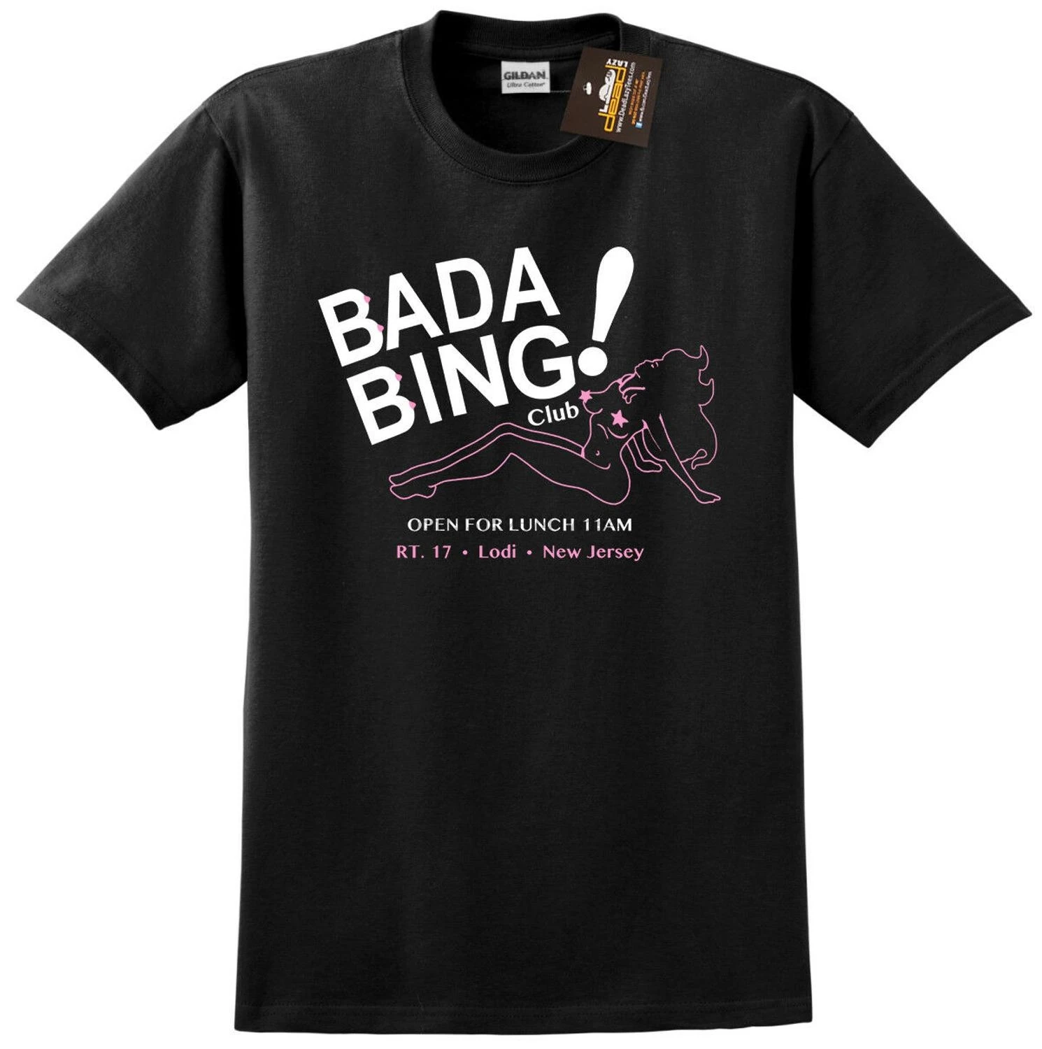 Мужская футболка с круглым вырезом Bada Bing Sopranos Классическая в стиле ретро принтом
