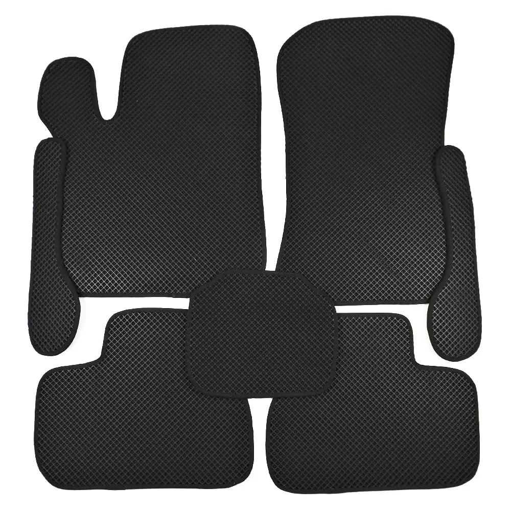 Коврики в салон EVA (ЕВА) ромб черные с черным синим красным кантом для ВАЗ 2110 2111 2112