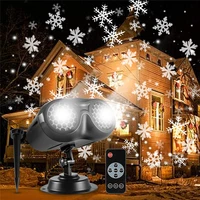 christmas led snowflake laser projector lights outdoor white snowstorm snowfall landscape lamp for xams party stage light