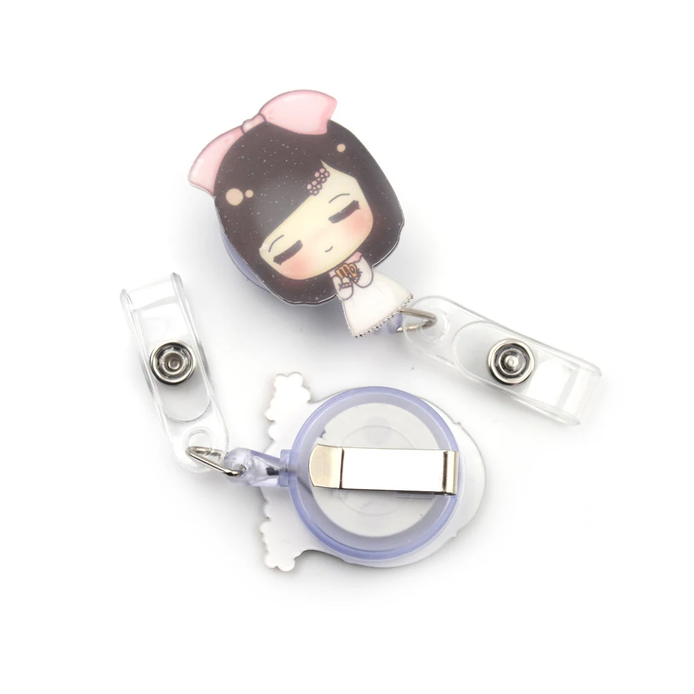 Милый мультфильм Мини Выдвижной Значок катушка медсестры Ремешки ID Имя Карты