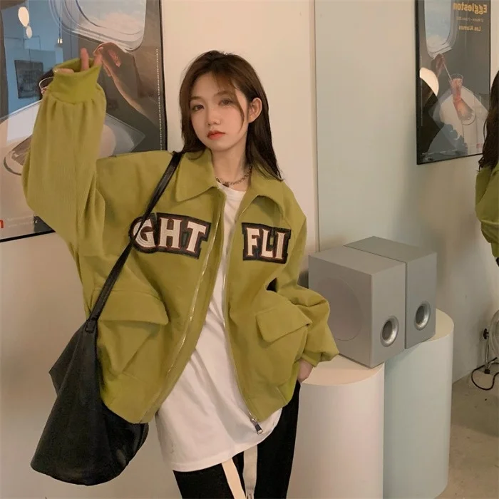

Small Baseball for Women Spring and Autumn Style Loose Retro Style Chic