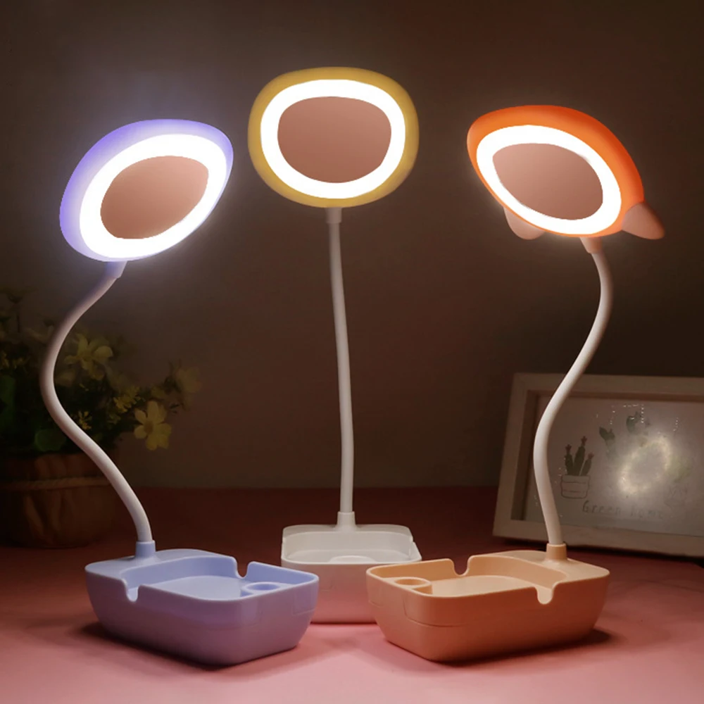 Мультфильм макияж зеркальный стол лампа USB штекер в DC5V лампы настольный