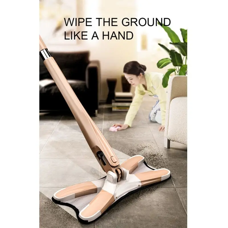 

CN House No Need To Wash A Flat Mop By Hand/Microfiber Floor Mop Home Household Cleaning Tools