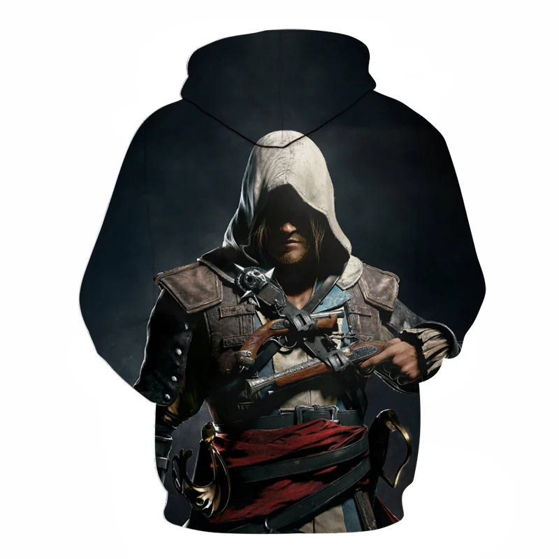 Европейский и пуловер с капюшоном Assassin's creed, худи с 3D принтом в стиле хип-хоп, мужская и женская повседневная одежда, Азиатский Размер 6XL