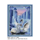 Набор для вышивки крестом, с принтом Любовь лебедей, 11CT, 14CT