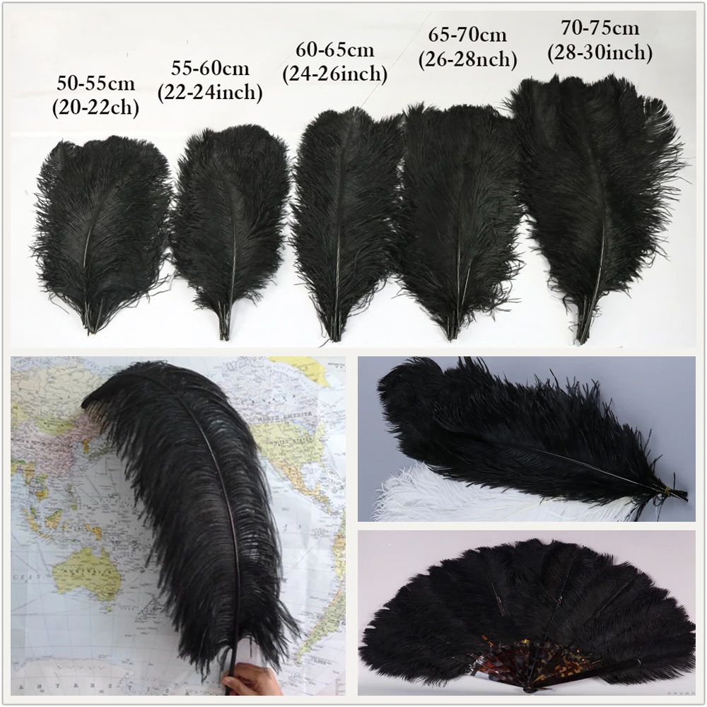 10 шт Черный страусоые преья Для Ремесло 15 70 см Свадебная вечеринка украшения